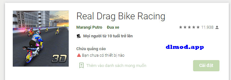 Real drag bike racing mod